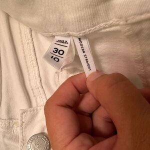 LOFT Modern Straight White Jeans - Size 30/10